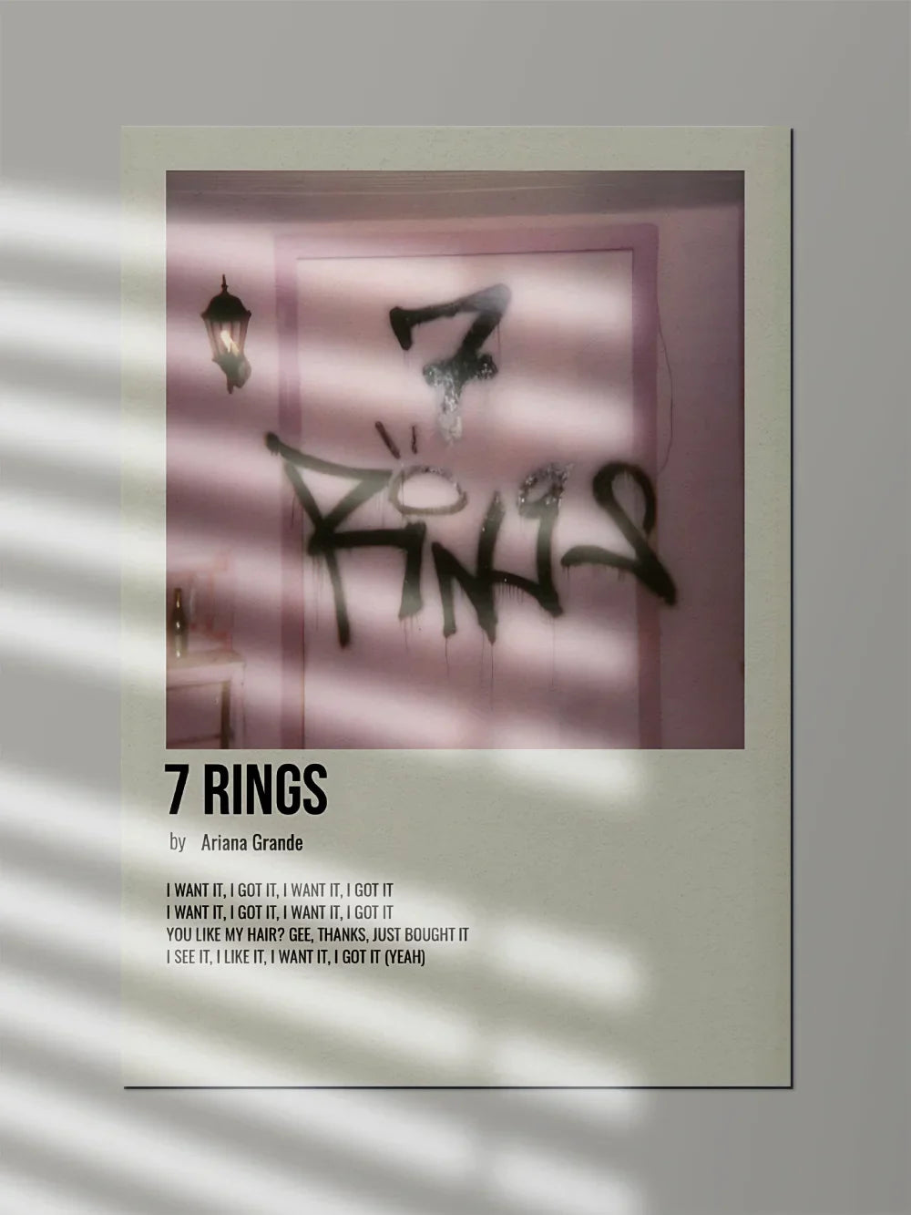 7 Rings x Ariana Grande | Music Poster