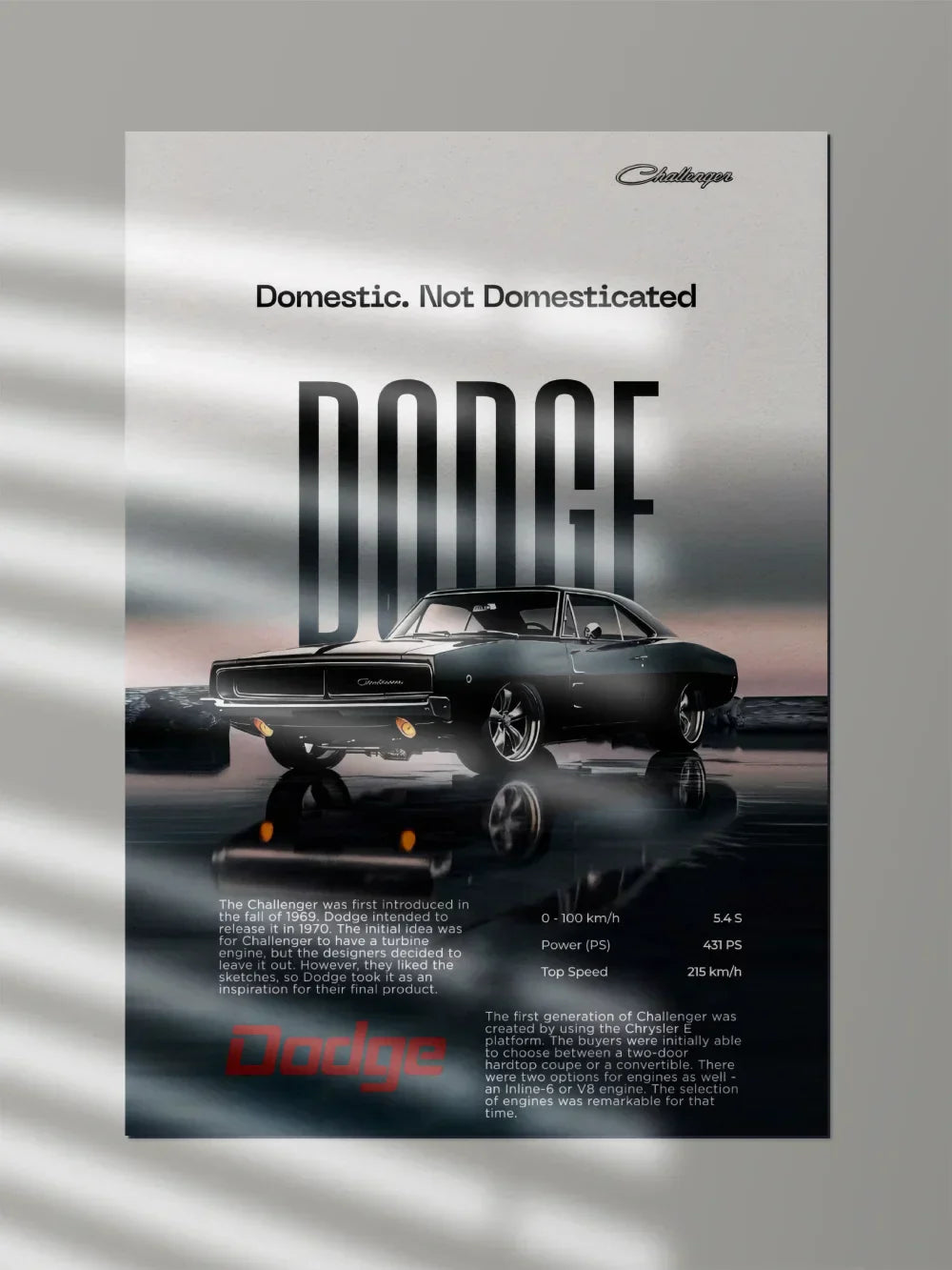 Dodge Challenger | Car Poster