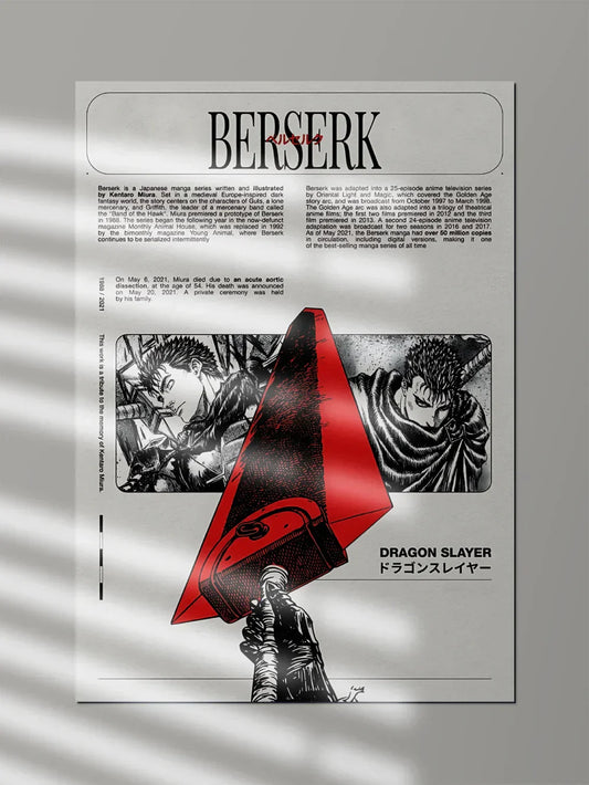 Guts Berserk Dragon Slayer #01 | Anime Poster