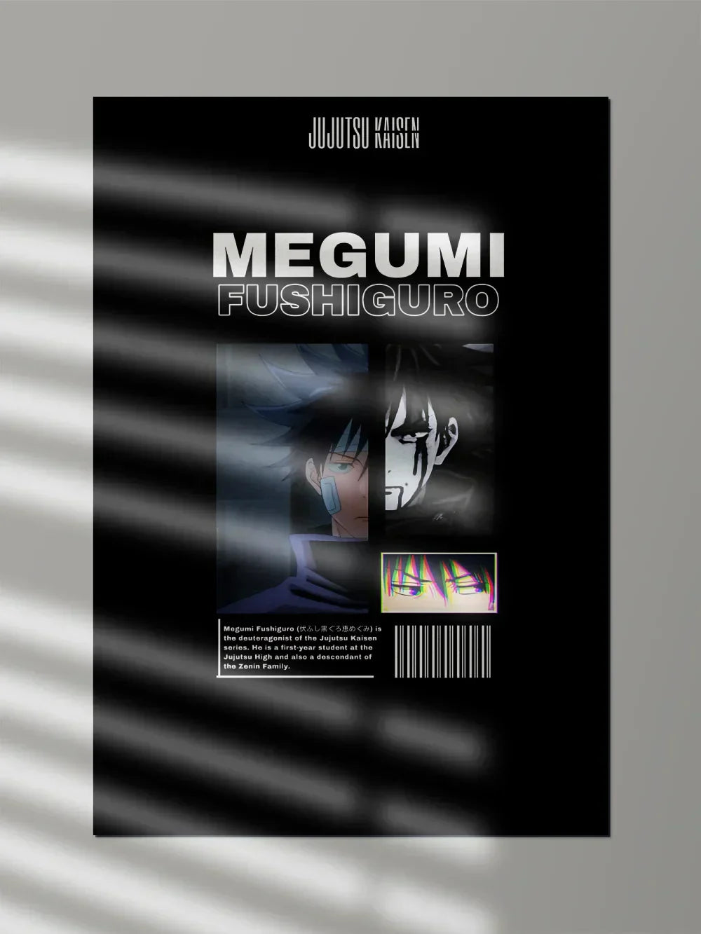 Megumi Fushirguro Jujutsu Kaisen Anime Series | Anime Poster