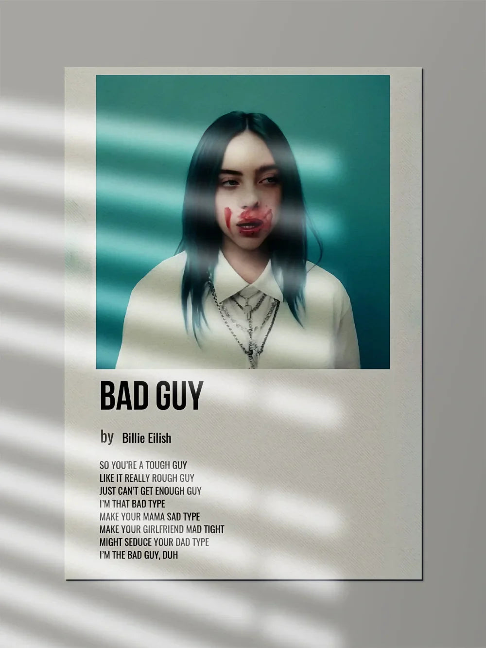 BAD GUY x ft. Billie Eilish | Music Poster