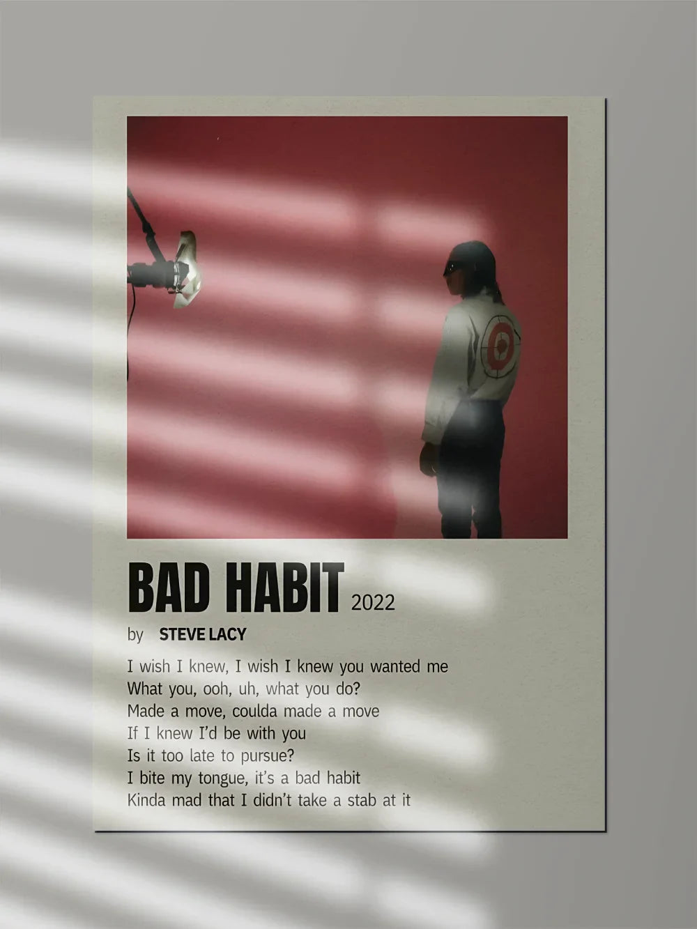 BAD HABIT x ft. Steve Lacy | Music Poster