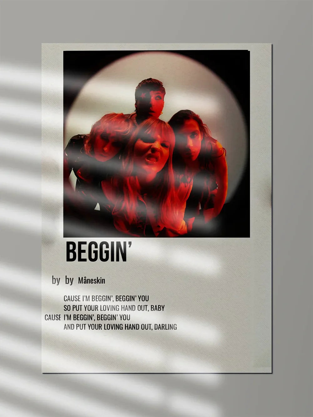 BEGGIN' x Ft. Maneskin | Music Poster