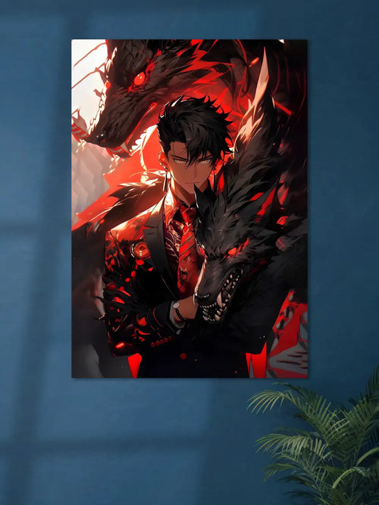 DRAGON WOLF Art | Anime Theme Poster