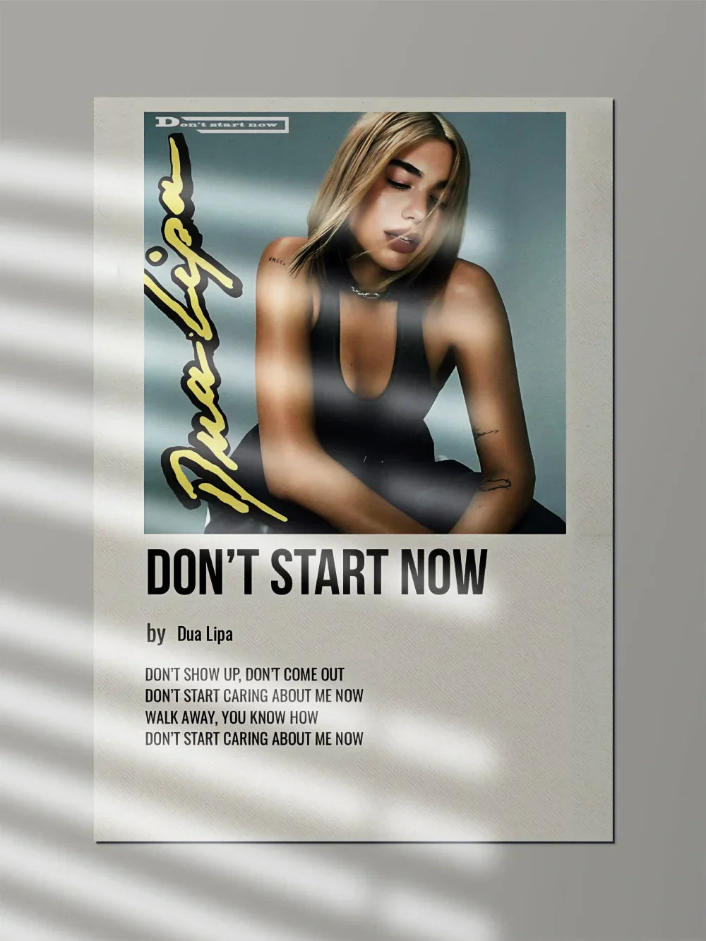 Don't Start Now x Ft. Dua Lipa | Music Poster