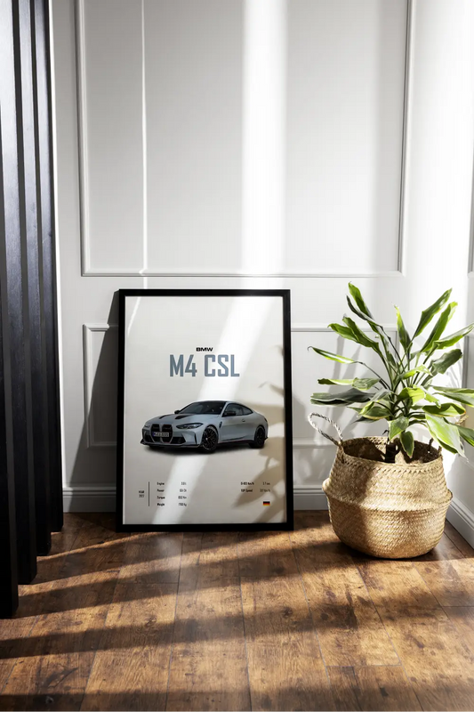 BMW M4 CSL | Minimal Framed Poster