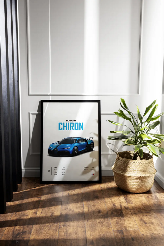 BUGATTI CHIRON | Minimal Framed POSTER