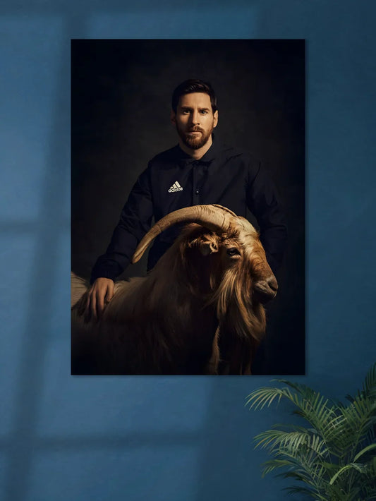 Lionel Messi GOAT Football Poster #03