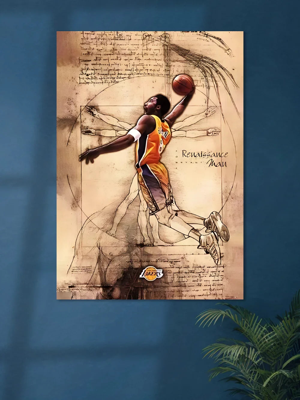 Los Angeles Lakers Ancient Basketball Poster #05