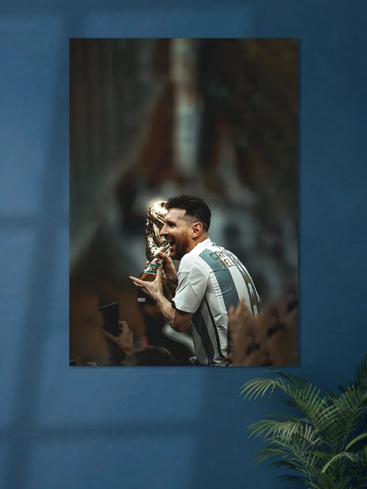 Messi Celebration Moment Football Poster #06