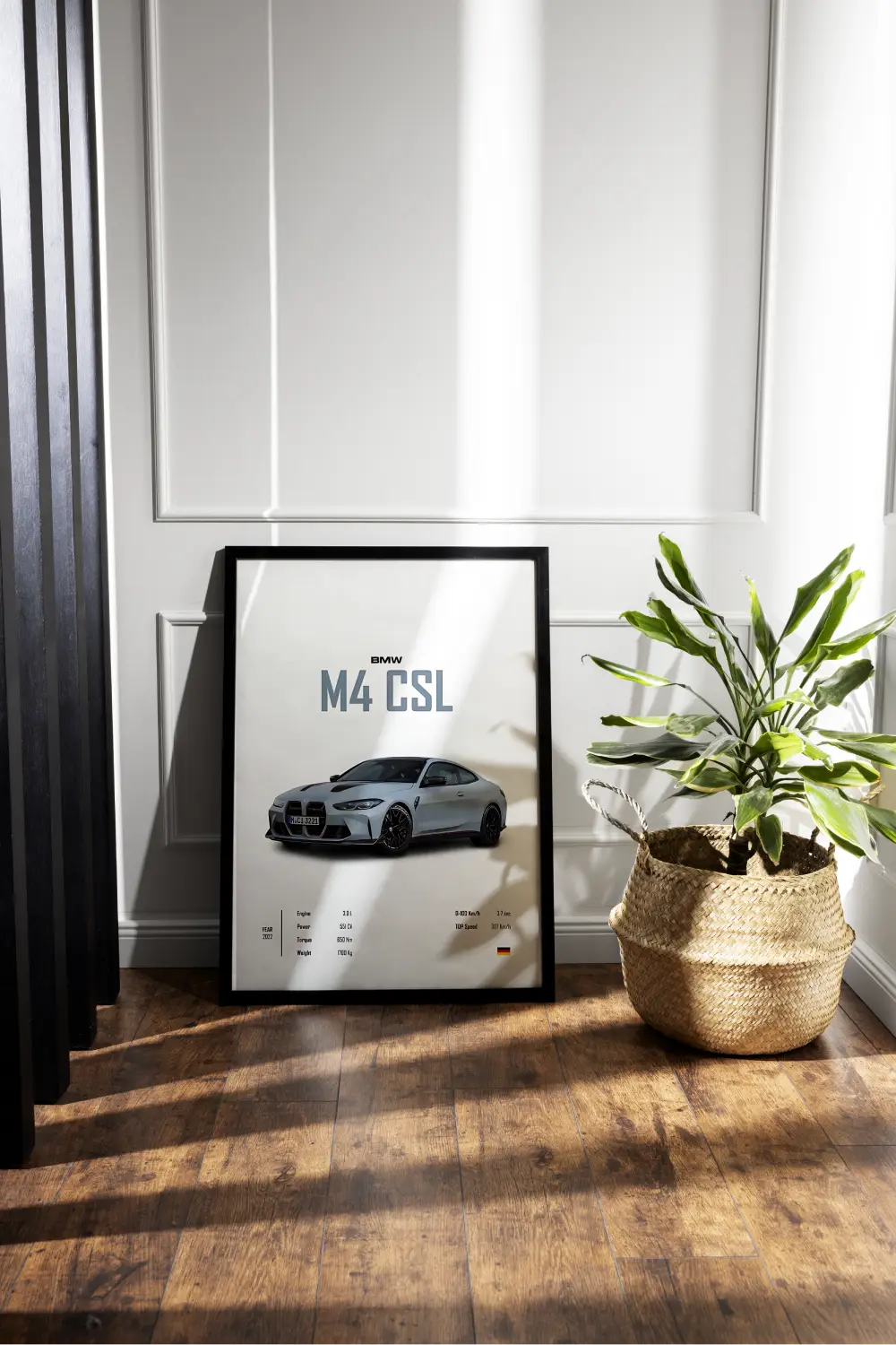 BMW M4 CSL Minimal | Framed Poster