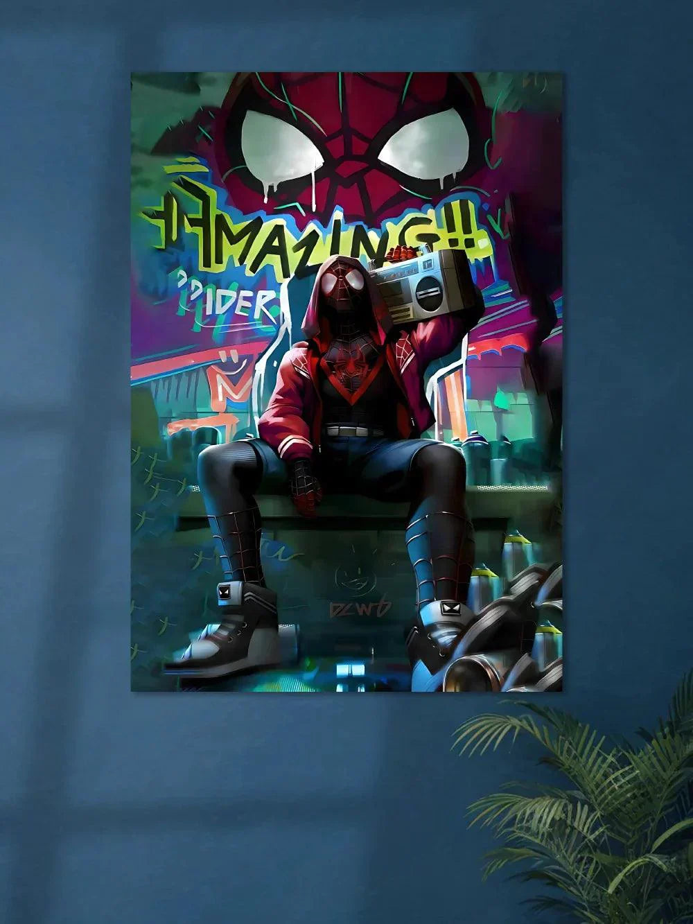 Amazing Spiderman Graffiti Street Shot | Marvel Poster #01 - Poster Wiz
