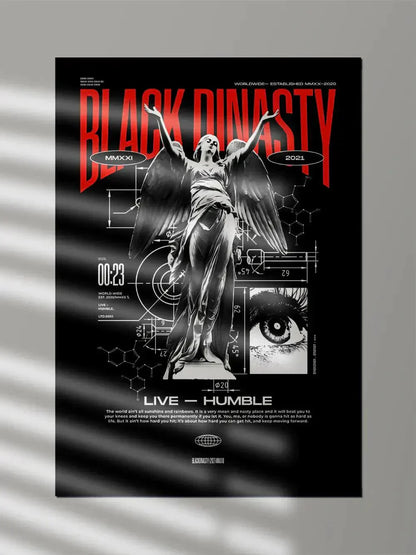 Black Dynasty X Geek Sculpture Poster - Poster Wiz