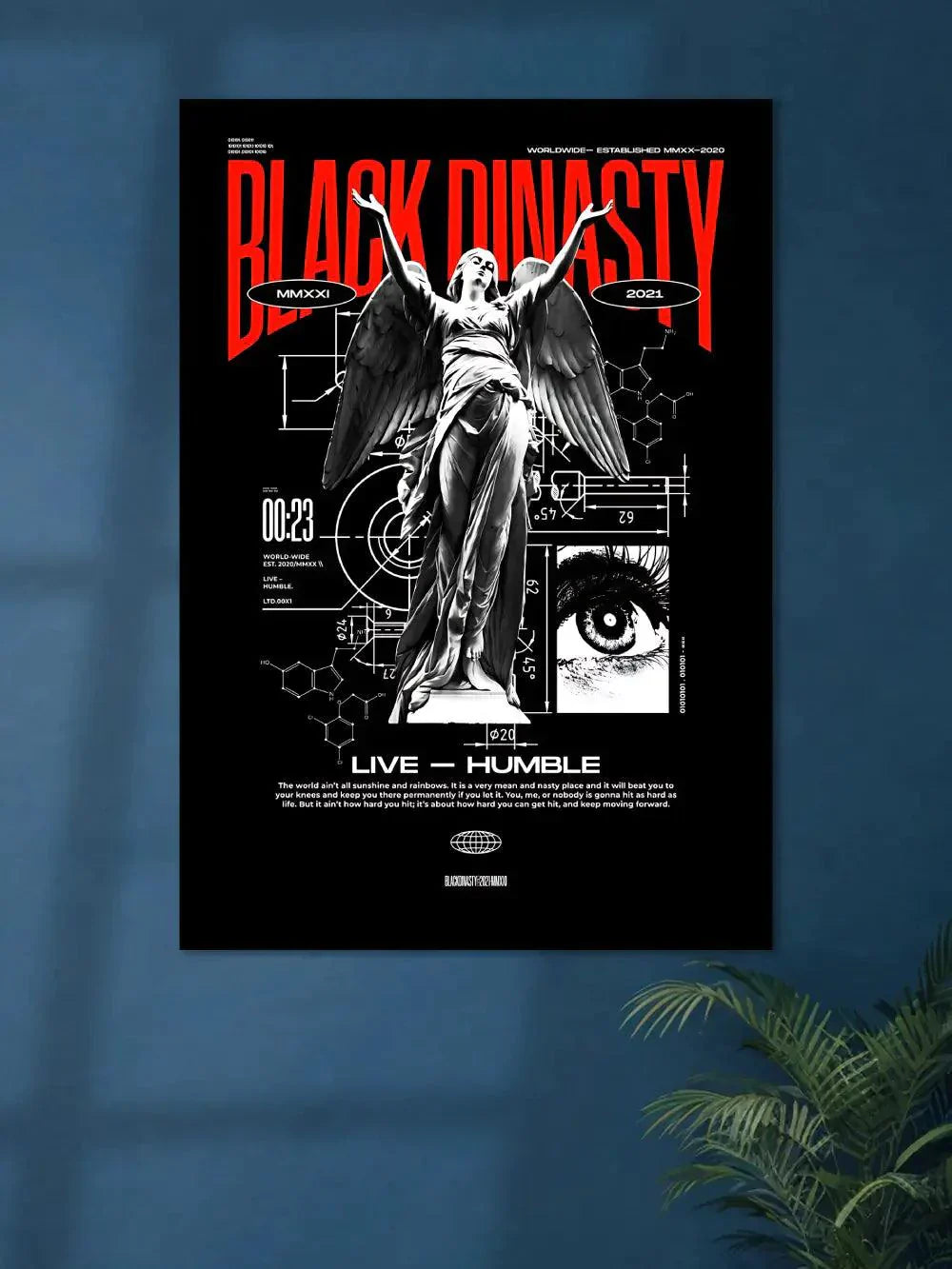 Black Dynasty X Geek Sculpture Poster - Poster Wiz