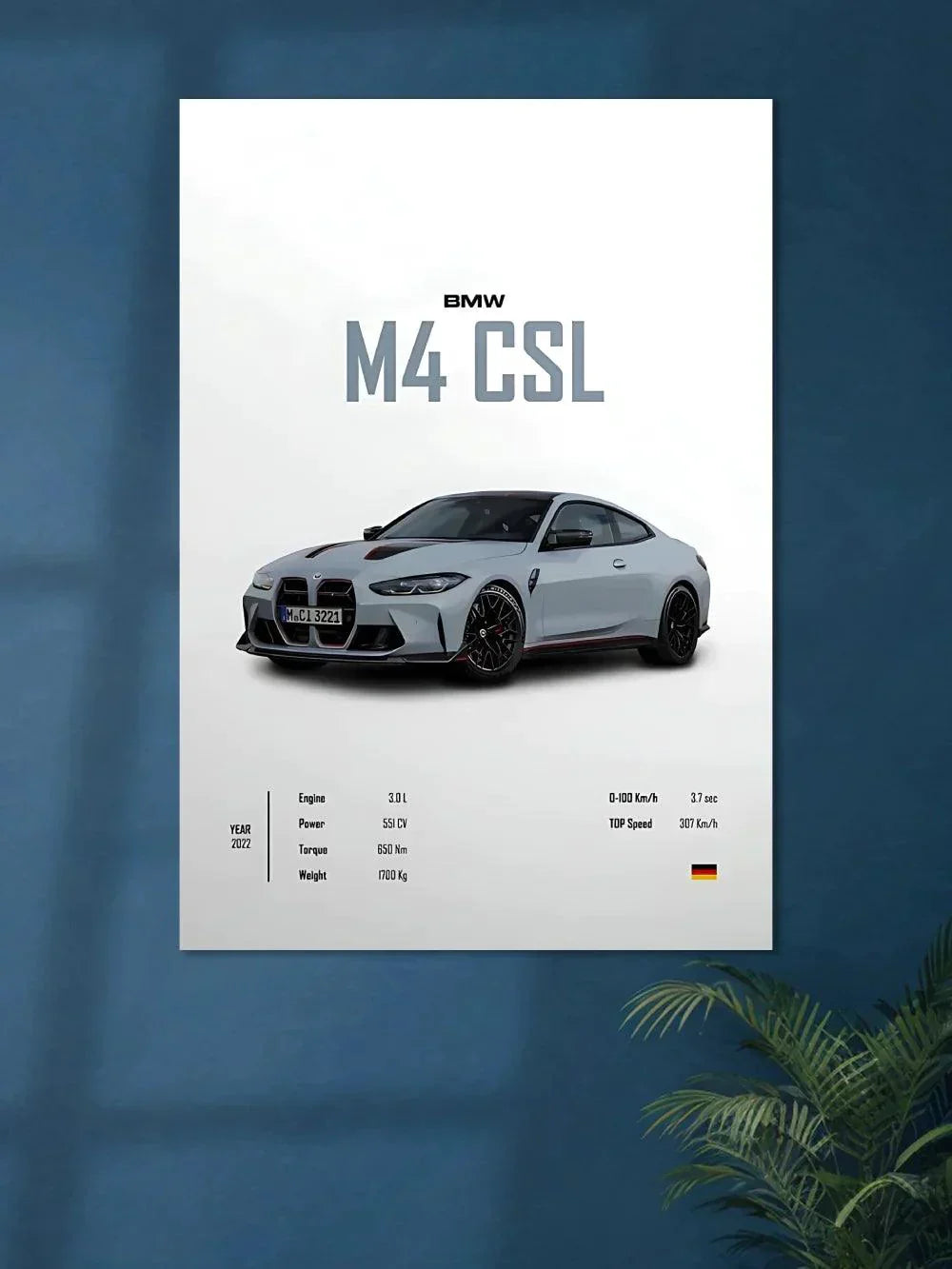 BMW M4 CSL - Poster Wiz