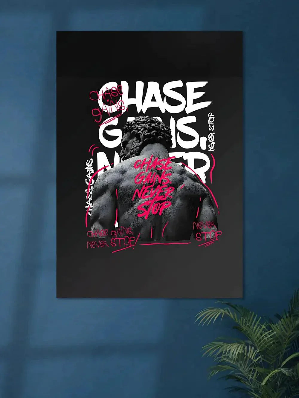 Chase Gains Motivational Poster - Poster Wiz
