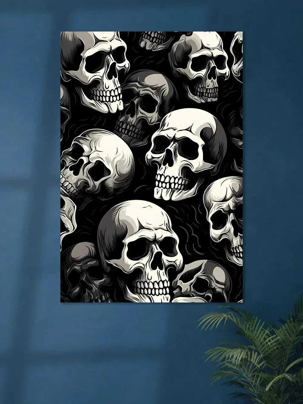Dark Creepy Skulls Poster - Poster Wiz