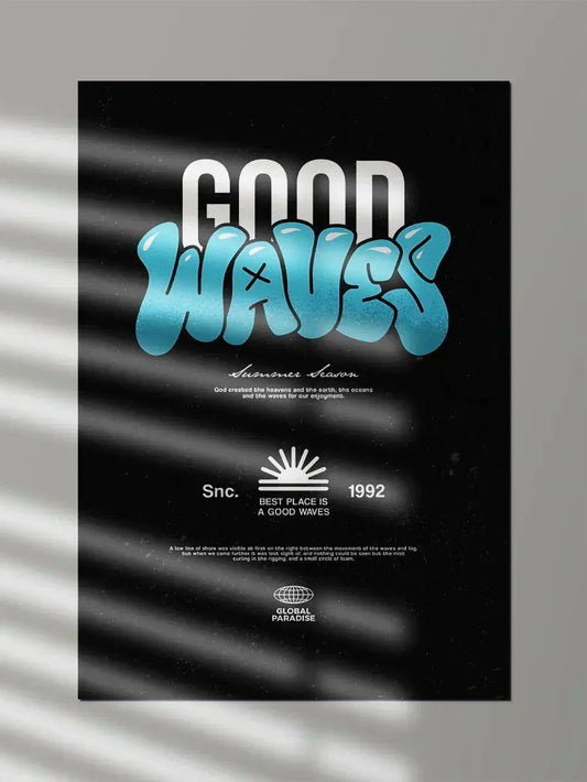 Good Waves Brutalism Urban Poster - Poster Wiz