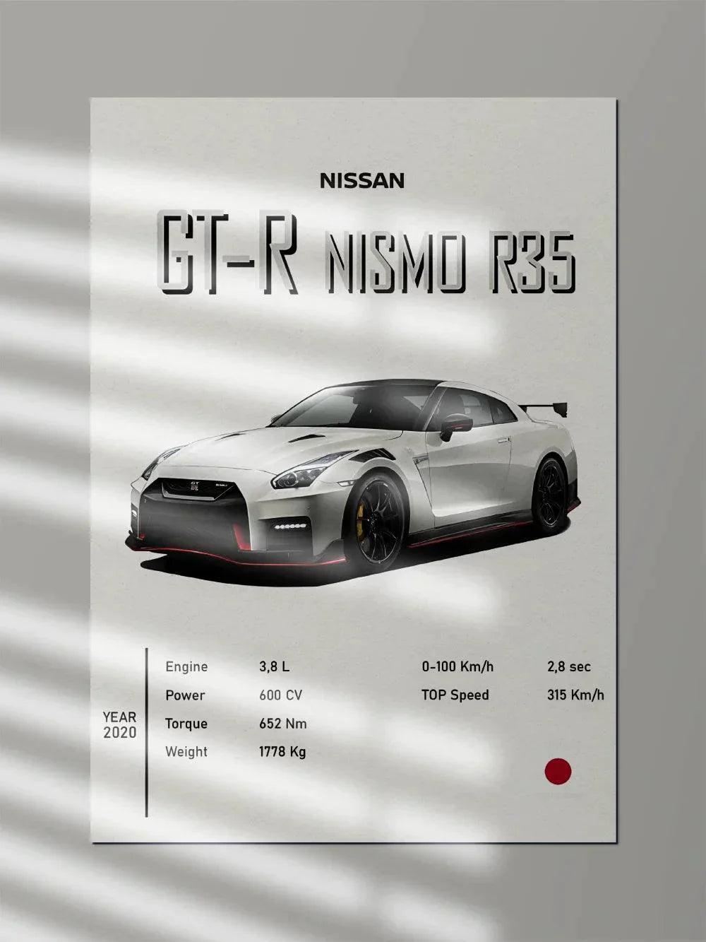 GTR Nismo R35 Off White - Poster Wiz
