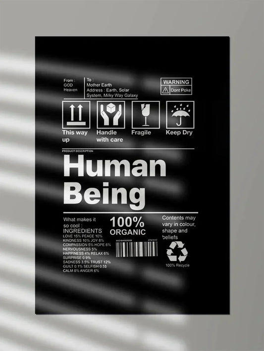 Human Being Brutalism | Modern Poster - Poster Wiz