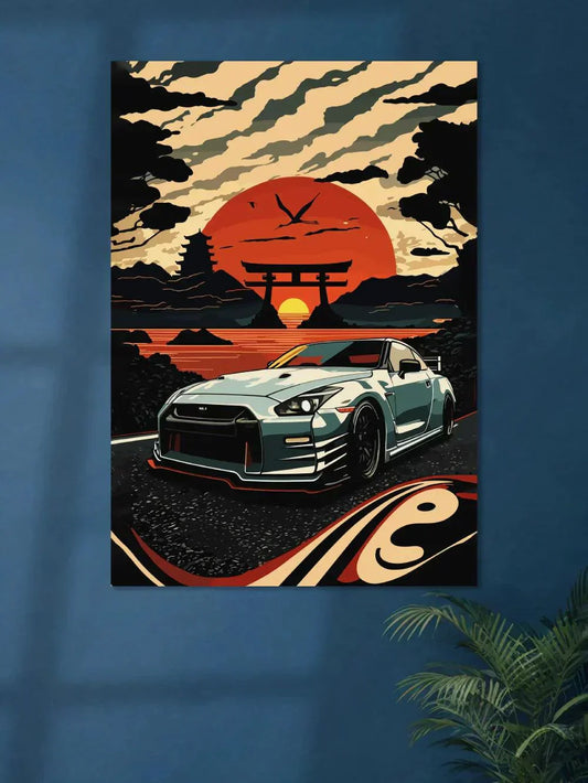 Japanese Nissan Turismo | Illustration - Poster Wiz