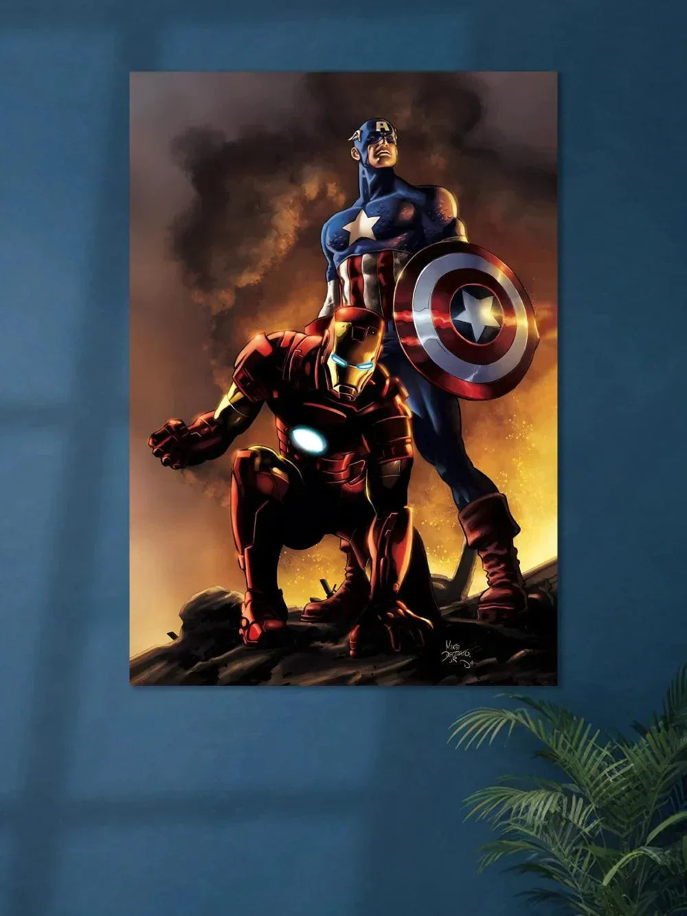 JUSTICE LEAGUE IRONMAN & CAPTAIN AMERICA | Marvel Poster - Poster Wiz
