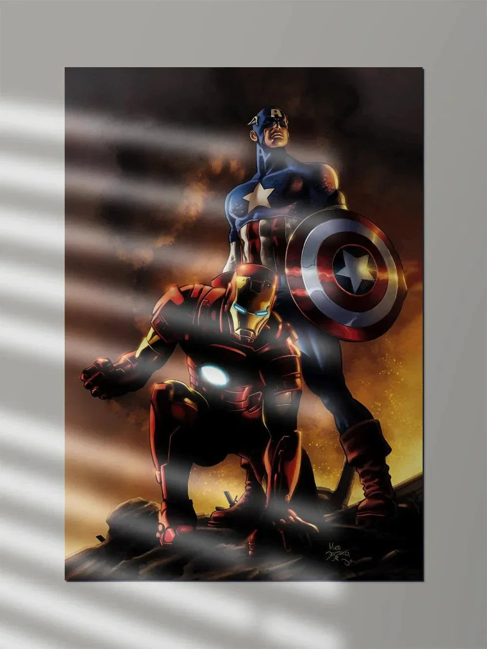 JUSTICE LEAGUE IRONMAN & CAPTAIN AMERICA | Marvel Poster - Poster Wiz