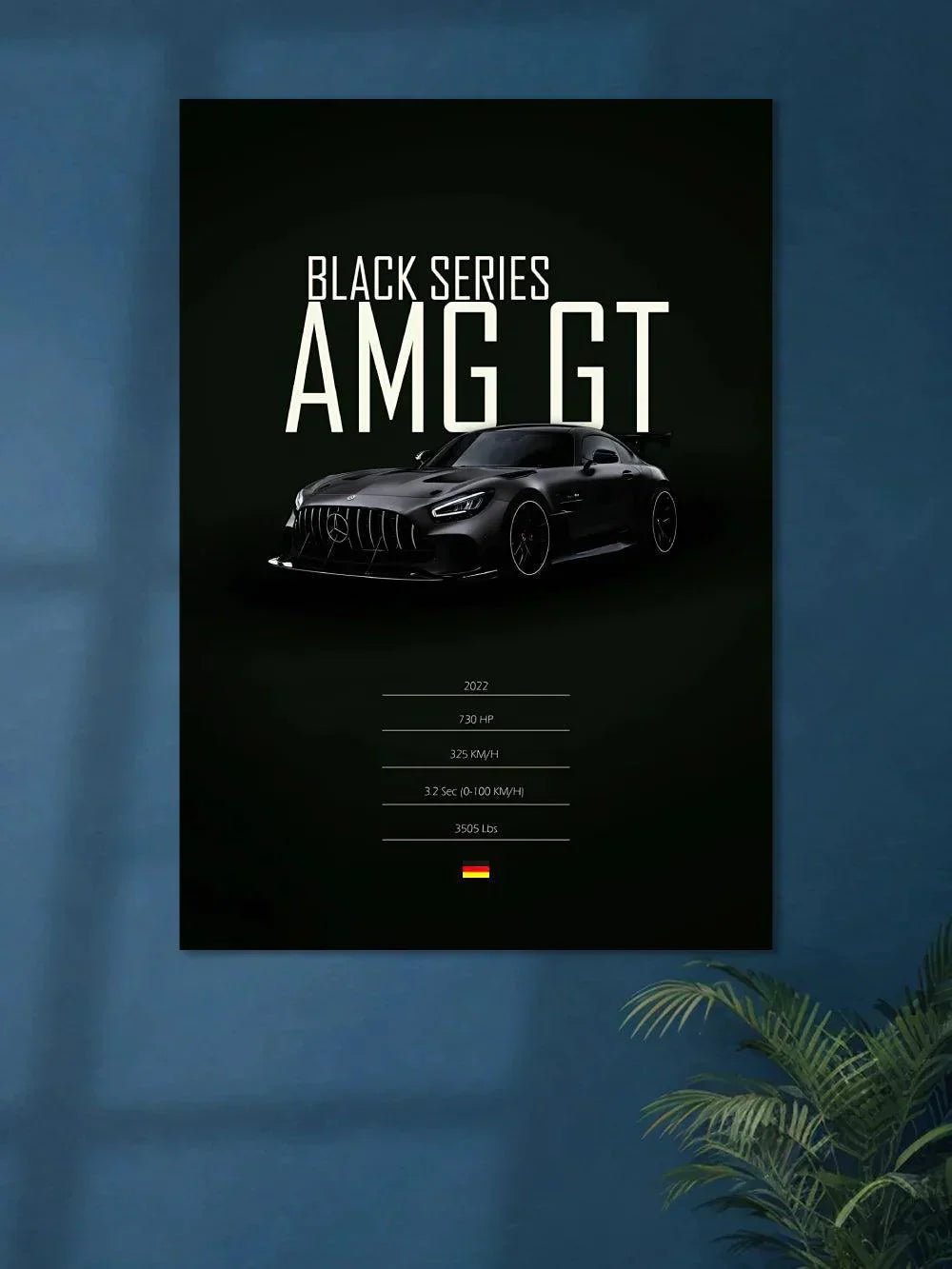 Mercedes AMG GT Black Minimal - Poster Wiz
