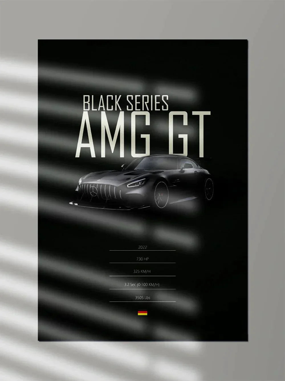 Mercedes AMG GT Black Minimal - Poster Wiz