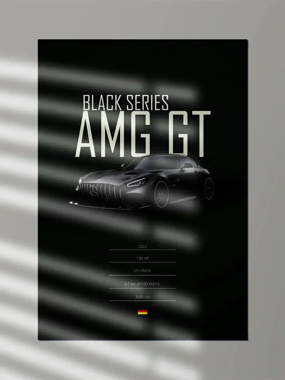 Mercedes AMG GT Black Minimal - Poster Wiz