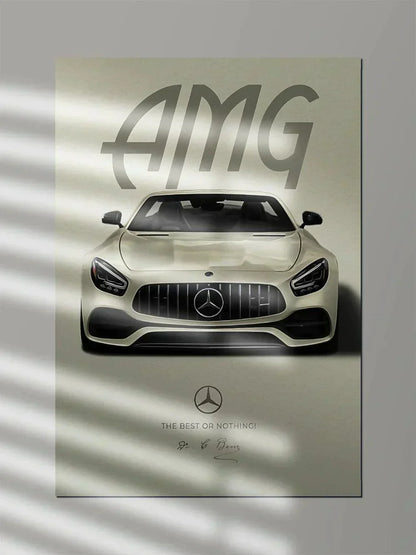 Mercedes Benz AMG Off White - Poster Wiz