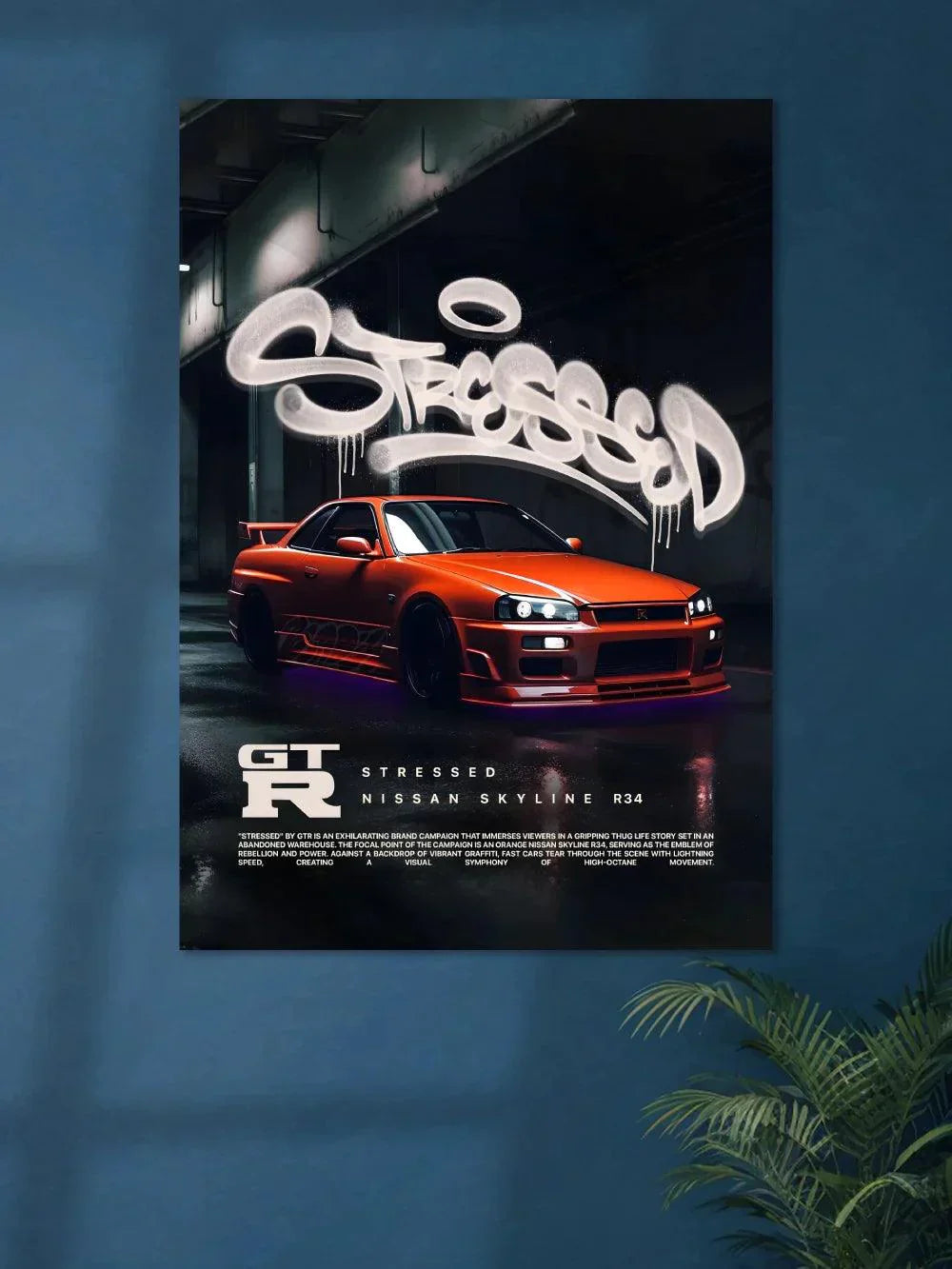 Nissan GTR R34 Skyline - Poster Wiz