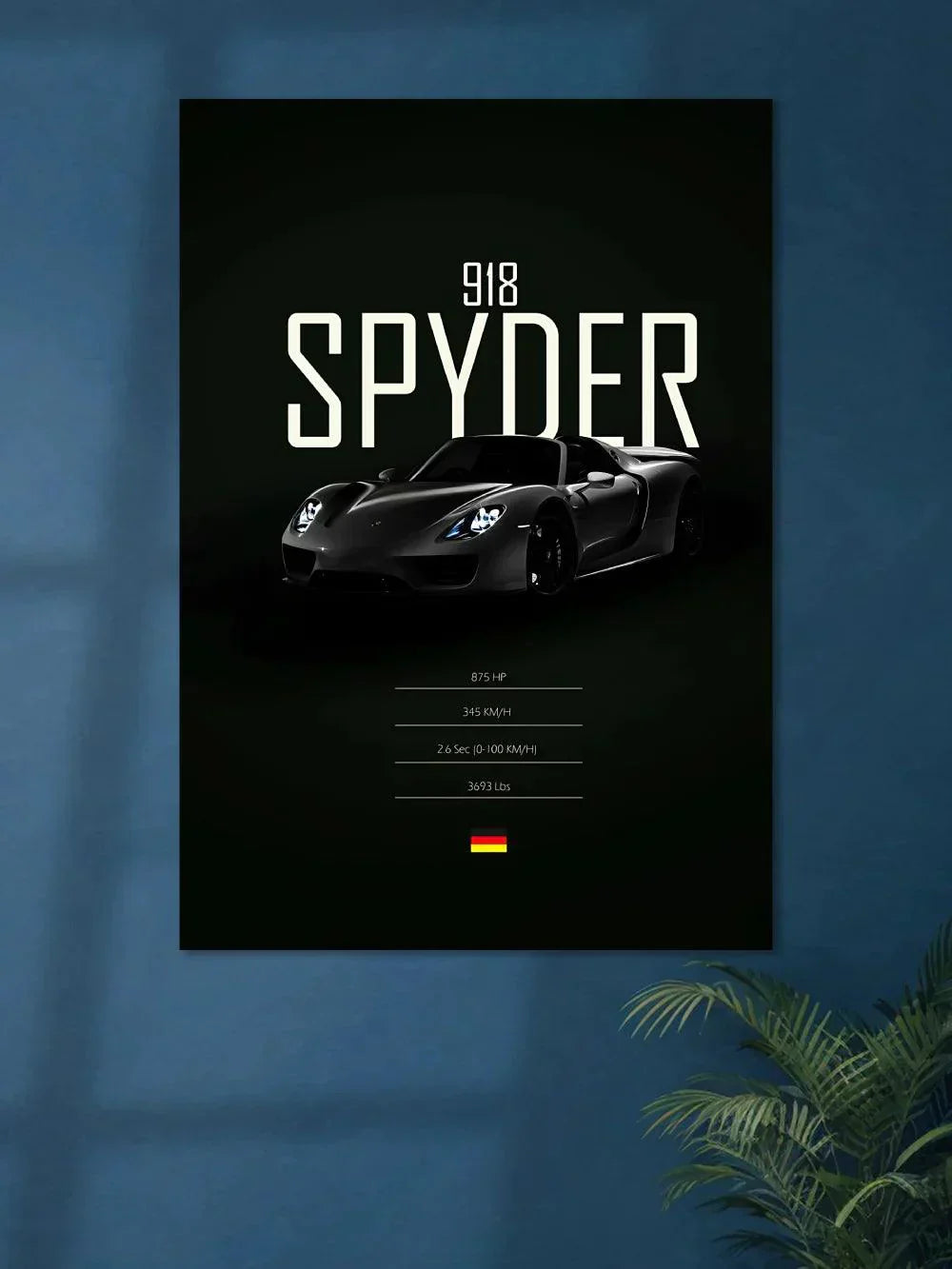 Porsche 198 Spyder Minimal - Poster Wiz