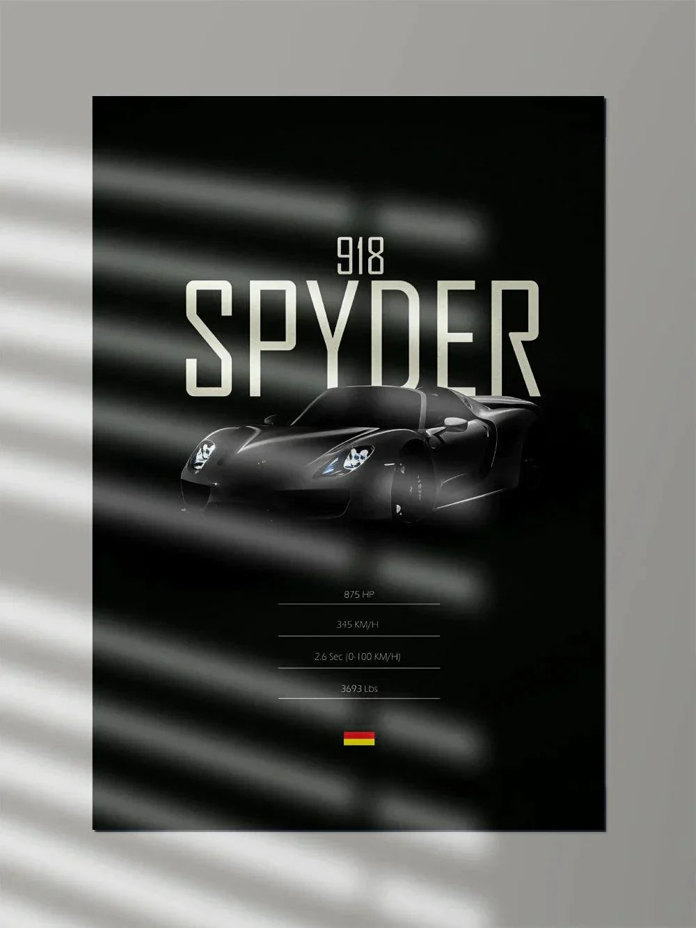 Porsche 198 Spyder Minimal - Poster Wiz