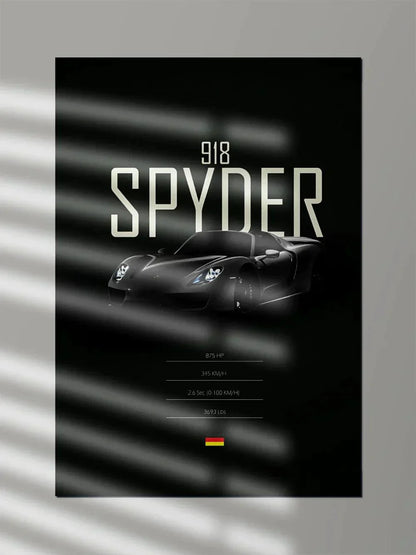 Porsche 198 Spyder Minimal - Poster Wiz