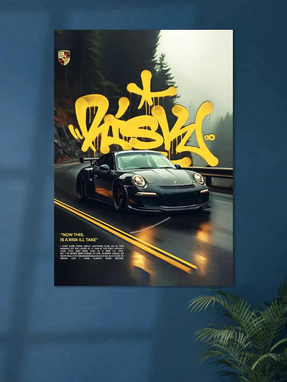 Porsche 911 Graffiti x Rainy Days - Poster Wiz