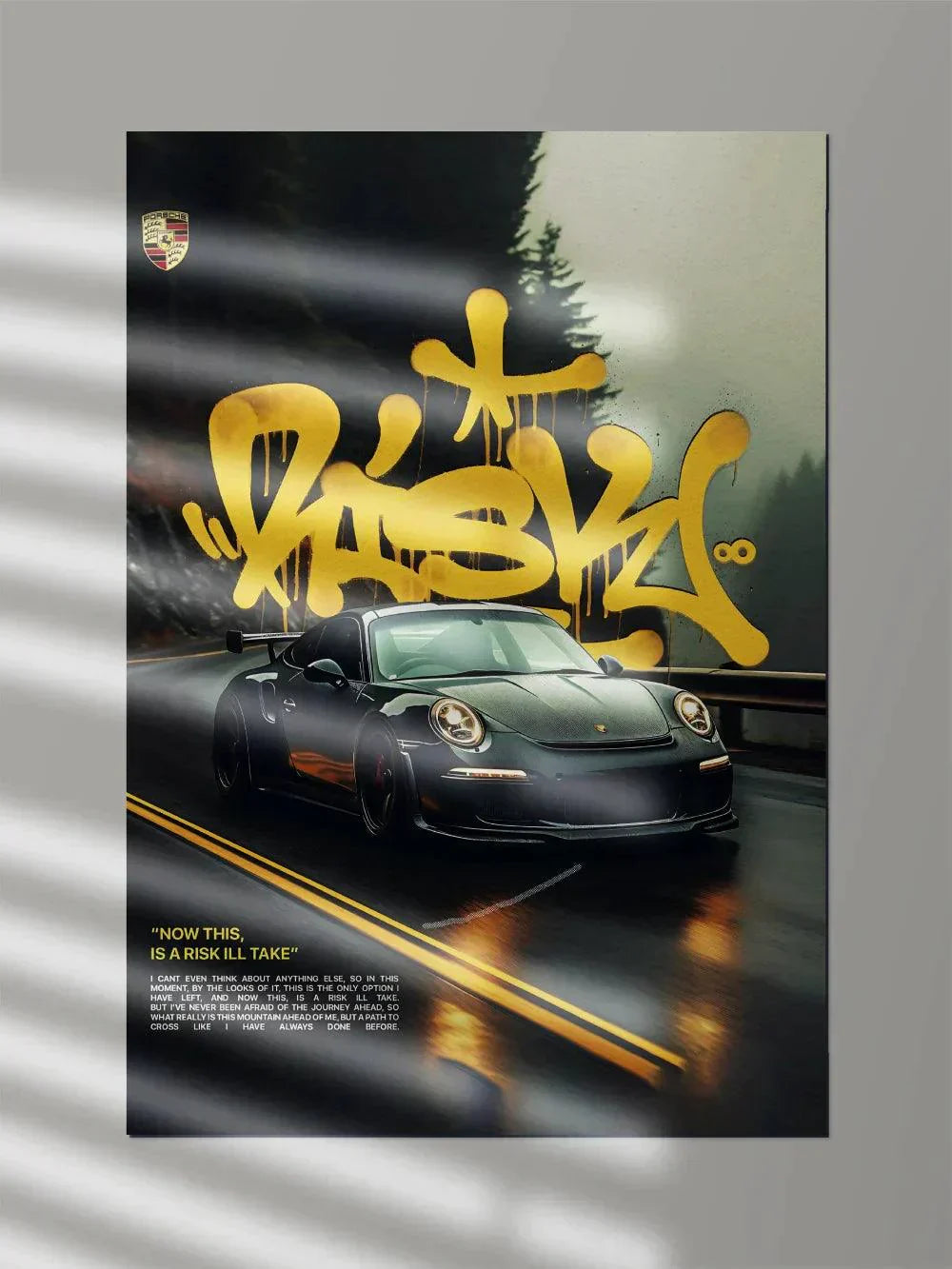 Porsche 911 Graffiti x Rainy Days - Poster Wiz