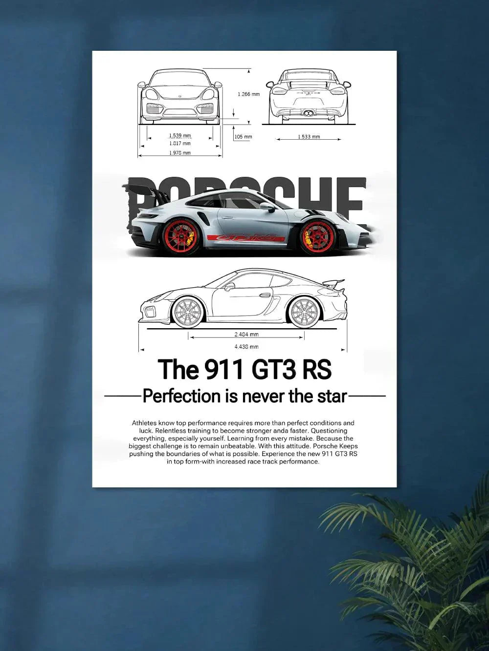 Porsche 911 GT3 RS x The DIMENSIONS - Poster Wiz