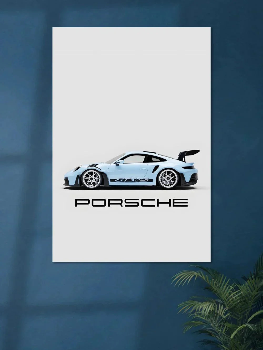 Porsche Diamond Blue - Poster Wiz