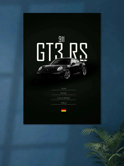 Porsche GT3 RS 911 Minimal - Poster Wiz