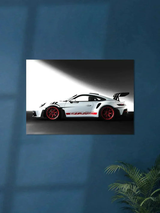 Porsche GT3RS White - Poster Wiz