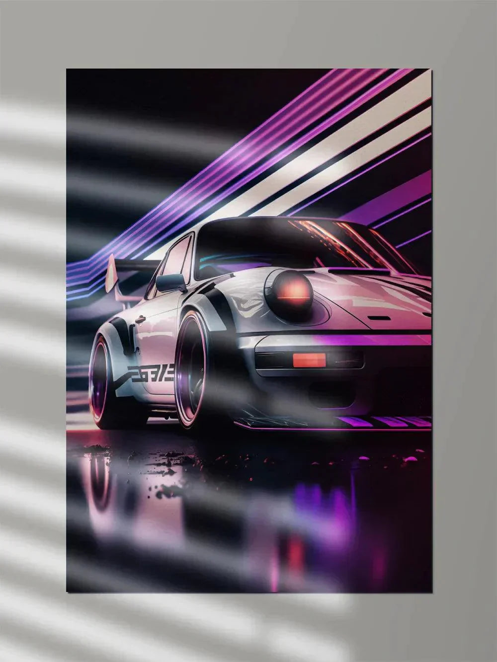 Porsche Render x City Lights - Poster Wiz