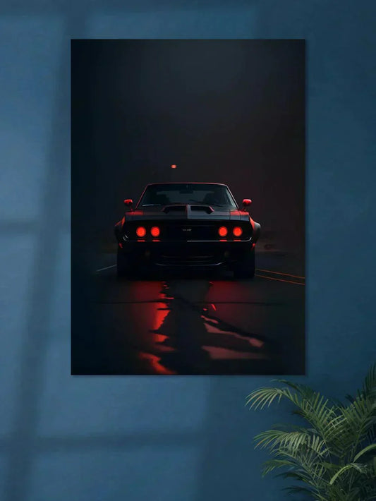 Vintage Muscle Car x City Lights - Poster Wiz